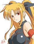  blonde_hair fate_testarossa highres long_hair lyrical_nanoha mahou_shoujo_lyrical_nanoha red_eyes solo twintails yuro 