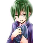  angel_beats! enowo_(ixs) green_hair hat male_focus naoi_ayato school_uniform solo tears yellow_eyes 