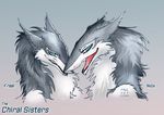  chiral_sisters collaboration endenden female freel niox portrait rayetherna sergal siblings twins 