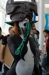  cosplay female gaping_maw human legend_of_zelda midna open_mouth photo real the_legend_of_zelda twilight_princess yawn 