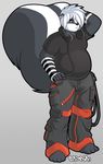  chubby fat fursona goth male msrah piercing skunk solo 