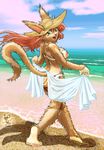  animated beach bikini canine female gif hat kemonolove seaside skimpy solo sunset swimsuit 