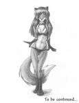  bikini blush bra breasts camel_toe canine casting_couch_series chest_tuft eyes_closed female fox hair monochrome navel panties pusspuss shy sketch skimpy solo standing tail underwear undressing 