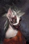  3d bust female hairless lemur photorealism portrait red robe shadowsquirrel solo whiskers wraith 