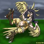  beak bird black-rat breasts chocobo claws clothing feathers female final_fantasy keanon_woods pants shirt socks solo tail talons transformation video_games wings 
