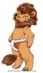  2006 bulge censored feline fundoshi lion male momiji_yu-ga solo standing tiger topless underwear 