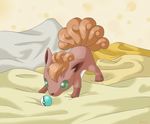  baby bend blanket blue curious looking poke_ball pokeball pokemon vulpix 