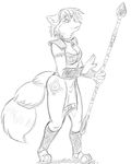  arturo_hernandez canine female fox krystal pencils polearm solo staff star_fox video_games 