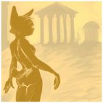  back butt feline female lynx mitsene nadine nude portico roman silhouette solo 