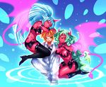  breasts brief_(character) brief_(psg) briefs_(character) cleavage demon_girl glasses horns kneesocks_(character) kneesocks_(psg) panty_&amp;_stocking_with_garterbelt red_skin scanty scanty_(psg) tail wings 