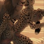  amara_telgemeier anal anal_penetration cheetah cum feline gay lion male nude penetration penis size_difference 