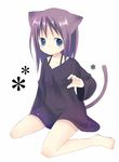  blue_eyes cat_ears catgirl female hair long_hair long_purple_hair plain_background purple_hair solo tail unknown_artist white_background 