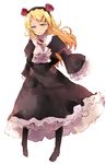  bad_id bad_pixiv_id blonde_hair blue_eyes cosplay dress flower frills gokou_ruri gokou_ruri_(cosplay) gothic_lolita hair_flower hair_ornament hairclip kousaka_kirino lolita_fashion long_hair maromi_(am97) ore_no_imouto_ga_konna_ni_kawaii_wake_ga_nai pantyhose simple_background solo standing 