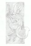  canine ears female fox fur hindpaw night nude portrait pose rune sefeiren sketch tail 