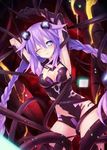  1girl breasts choujigen_game_neptune choujigen_game_neptune_mk2 cleavage compile_heart idea_factory lowres neptune neptune_(choujigen_game_neptune) neptune_(series) official_art purple_heart solo tentacle torn_clothes 