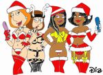  christmas crossover dis donna_tubbs family_guy lois_griffin meg_griffin roberta_tubbs the_cleveland_show 