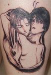  gakuen_heaven hug hugging photo real tattoo yaoi 