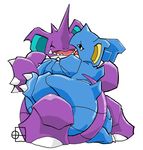  blue female male nidoking nidoqueen pok&eacute;mon purple straight tail tensor 