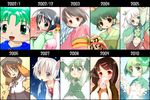  animal_ears artist_progress bad_id bad_pixiv_id chart chibi child comparison eyebrows fang kito_(sorahate) multiple_girls original sweatdrop thick_eyebrows wide_face 