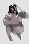 female half-zatoichi hyper katana lemur mizers ninja plain_background sapphire solo sword weapon white_background 