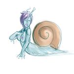  antennae breasts female monstergirl nude smokeforears snail solo 
