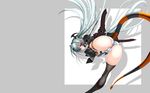  alice_(queen&#039;s_gate) ass bat boots butthole cameltoe garter gloves gun inagaki long_hair looking_back nitroplus panties queen&#039;s_blade queen&#039;s_gate red_eyes tail thighhighs underwear weapon white_hair wings 