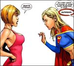  blonde_hair breasts costume dc_comics female hair human humor humour mammal not_furry supergirl unknown_artist 