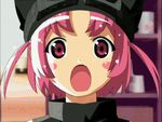  :o animated animated_gif fang gif lowres minigirl multiple_persona nakahara_komugi nurse_witch_komugi-chan pink_hair soul_taker surprise surprised tatsunoko 