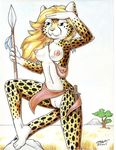  breasts brian_o&#039;connell cheetah feline female nude polearm purse pussy solo spear weapon 