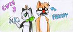  anthro bittersweet_candy_bowl cat cute feline female humor humour jasmine_(bcb) lagomorph male mammal paulo_(bcb) plain_background rabbit silly standing taeshi_(artist) wasted_commission webcomic white_background 