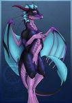  covering dragon female horns nude piercing shy solo standing taesolieroy wings 