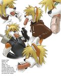  &hearts; canine cock_tongue condom cosplay coy_(character) cum fox gideon penis smoking solo sword weapon what 