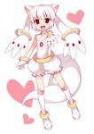  animal_ears bad_id bad_pixiv_id cat_ears heart kyubey mahou_shoujo_madoka_magica outstretched_hand personification pink_hair red_eyes smile solo tail wasabi_(sekai) 