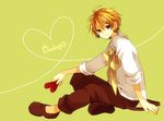  anzu_(o6v6o) bad_id bad_pixiv_id blonde_hair blue_eyes genderswap genderswap_(ftm) kagamine_rinto male_focus sitting solo vocaloid 