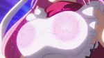  animated animated_gif apron breast_beam breasts double_bun large_breasts long_hair lowres multiple_girls pink_hair scarf seikon_no_qwaser swimsuit torn_clothes tsujidou_miyuri 