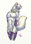  canine collar girly male richard_foley sheath solo stockings wolf 