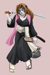  anthro bleach female japanese_clothing katana kimono mammal mishakun panda quinn_&quot;muerte&quot;_akaelae raccoon rangiku shinigami solo sword weapon zanpaktou 