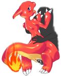  black_guy charmeleon dripping female fire_tail holding lizard penetration pok&eacute;mon raised_tail scalie sex sweat tail tongue trainer vaginal vaginal_penetration wet wkar 