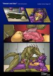  2008 anal avian balls comic falcon_mccooper falcon_mccooper_(character) gay locker_room male muscles penis reptilecynrik scalie sex sweat 