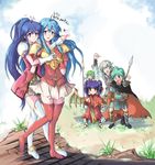  4girls ankle_lace-up arm_up armor armored_dress bad_id bad_pixiv_id belt blue_eyes blue_hair blush boots braid breastplate brown_gloves cape caught clenched_hands cross-laced_footwear dragon_girl dragon_wings echizen_(hvcv) eirika ephraim fire_emblem fire_emblem:_seima_no_kouseki flying_sweatdrops gloves grass greaves green_eyes green_hair grey_hair hand_on_own_chest heart high_ponytail hug hug_from_behind innes long_hair long_ponytail looking_at_another looking_at_viewer mamkute multiple_boys multiple_girls myrrh o_o open_mouth outdoors parted_lips pointing polearm ponytail purple_hair red_eyes red_gloves red_legwear ringed_eyes robe sandals shoulder_armor spaulders spear spoken_heart standing standing_on_one_leg tana thigh_boots thighhighs translated twin_braids twintails vanessa_(fire_emblem) very_long_hair weapon white_gloves white_legwear wings wristband yuri zettai_ryouiki 
