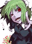  futaba_channel green_eyes ifuji_shinsen iya_maid lowres maid maid_headdress oekaki red_eyes solo zombie 