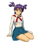  green_eyes iichan.ru mascot purple_hair ribbon ru-chans school_uniform soviet_pioneer unyl-tan 