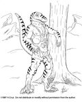  clothing dinosaur h_cruz kaa kaa_(artist) kaa_starhunter male nude raptor scalie solo 