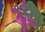  don_bluth dragon dragon&#039;s_lair dragon's_lair female feral feral_on_feral from_behind hoard humor humour lol ludmilla male morca morca_(artist) mounting o_o penetration penis rule_34 scalie sex singe singe_(character) straight surprise surprise_sex treasure 
