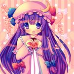  :o chocolat_(momoiro_piano) heart heart_hands long_hair moe_moe_kyun! patchouli_knowledge purple_eyes purple_hair solo touhou very_long_hair 