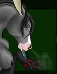  brushfire donkey drugs equine female hair looking_at_viewer mammal marijuana smoke smoking stoner 
