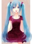  aqua_eyes aqua_hair bad_id bad_pixiv_id hatsune_miku highres long_hair open_mouth smile solo syutyou twintails very_long_hair vocaloid 