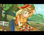  apple applejack_(mlp) blonde_hair country female friendship_is_magic fruit hair human mlp my_little_pony solo unknown_artist 