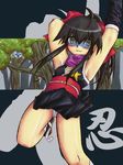  azumaya_koyuki blush keroro_gunsou kunoichi ninja panties pantyshot underwear 