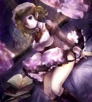  book brown_hair highres maid shannon solo tanada tattoo umineko_no_naku_koro_ni 